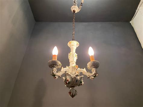 Vintage Porcelain Chandelier 1960s For Sale At Pamono