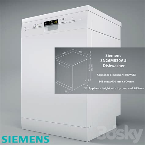 SN26M830AU SIEMENS SpeedMatic Dishwasher Kitchen Appliance 3D Model