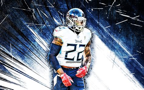 Derrick Henry Grunge Art Tennessee Titans American Football Nfl