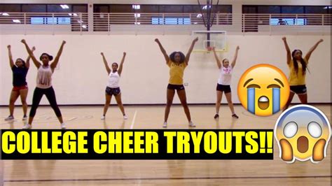 College Cheer Tryouts Vlog Youtube