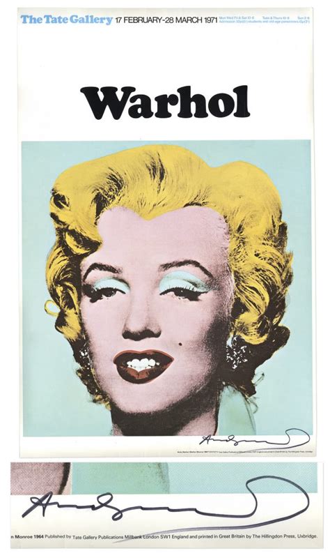 Sell Or Auction An Autographed Andy Warhol Marilyn Monroe Signed Poster