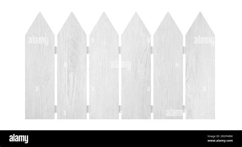 Wooden Fence Made Of New Timber Isolated On White Stock Photo Alamy
