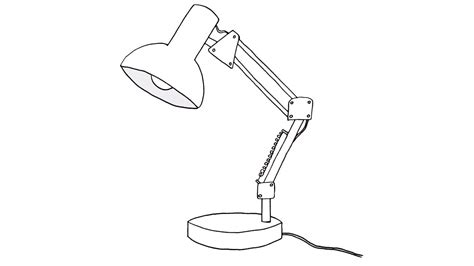 How To Draw A Desk Lamp Youtube