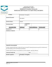 BSBREL401 Establish Networks Assessment 1 2020 V1 Chanidaporn Doc