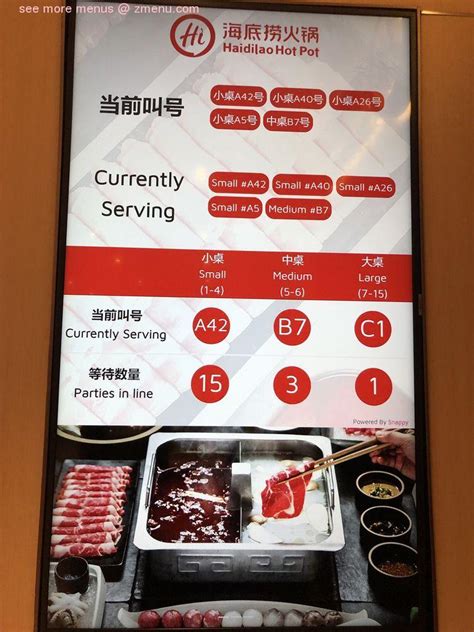 Online Menu Of HaiDiLao Hot Pot Restaurant Richmond British Columbia V X P Zmenu