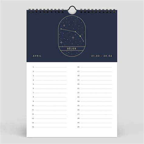 Calendriers Photos Calendrier Astrologie Perp Tuel Popcarte