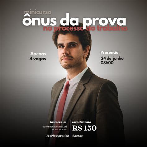 Minicurso Nus Da Prova No Processo Do Trabalho Rodolfo Carvalho