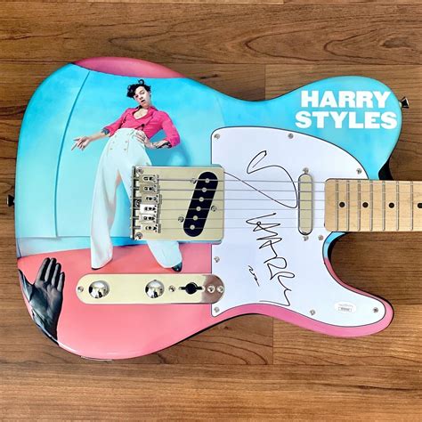 Harry Styles Signed Guitar Custom Graphics 11 Jsa Coa Watermelon Sugar