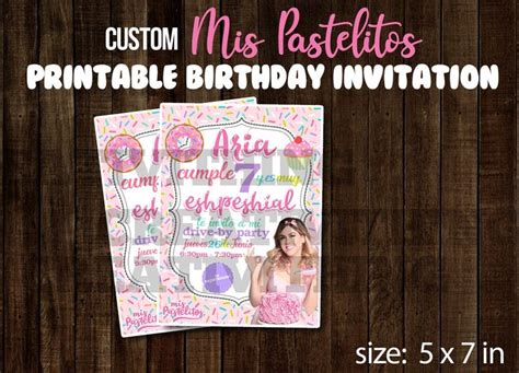 Mis Pastelitos Invitacion Para Imprimir Personalizada Mis Pastelitos