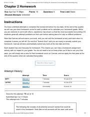 Understanding Chapter 2 Homework In ACCTG 215 Accounting And Course Hero