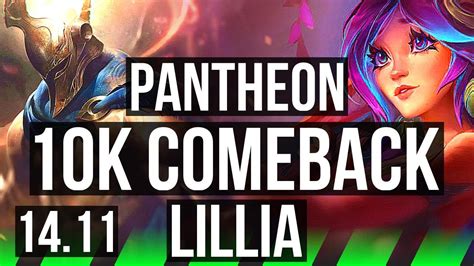 PANTHEON Vs LILLIA JGL Rank 2 Panth 10k Comeback 500 Games Rank