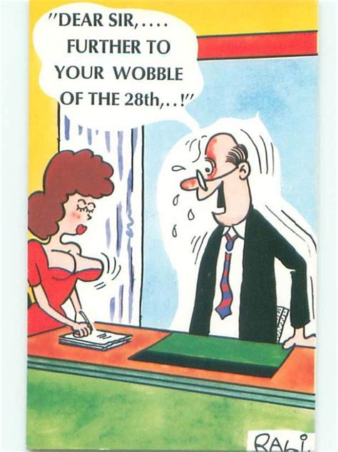 Pre 1980 Risque Comic Sexy Secretary Distracts The Boss At Office