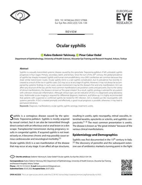 (PDF) Ocular syphilis