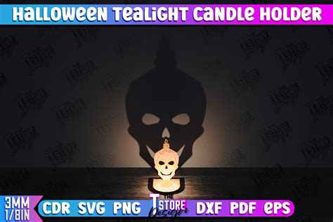 Halloween Tealight Candle Holder Cnc Graphic By The T Store Design