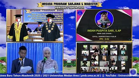 Universitas Medan Area Menggelar Upacara Wisuda Secara Daring Program