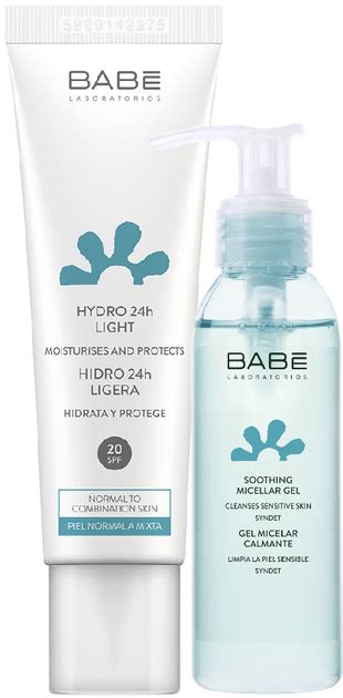Набір Babe Laboratorios Facial Легкий крем для обличчя 24 години зволоження та захист з SPF 20