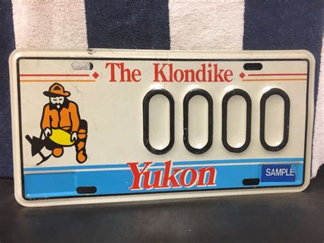 Vintage Yukon Sample License Plate Ebay