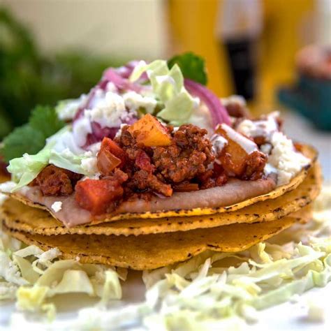 Carne Tostada Recipe Ground Beef Kevin Is Cooking