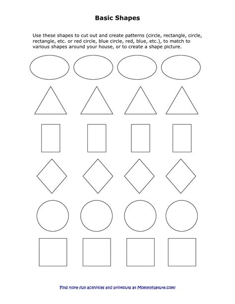 Printable Shape Cutouts