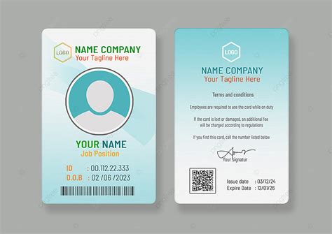 Simple Template Design For Company Employee Identity Cards Template