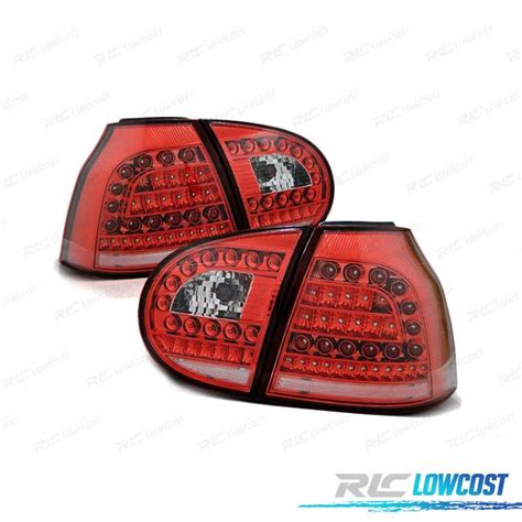 Pilotos Led Para Volkswagen Vw Golf Rojo Blanco Led