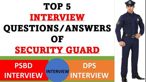 Security Guard Interview Questions And Answers In Dubai Security