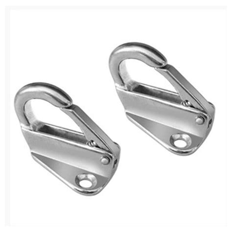 10pcs Marine Boat Fender Marine Fending Hook With Closed Spring Clip Stainless Steel 316 Marine