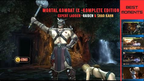 Mortal Kombat Ix Expert Ladder Raiden And Shao Kahn Youtube