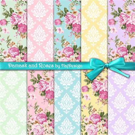 Scrapbooking Papercraft Decoupage Paper Digital Shabby Chic Paper