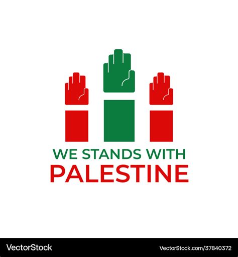 We Stand With Palestine Poster Design Pray Vector Image