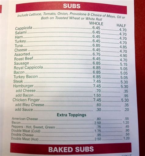 Menu at Marco's Pizza & Subs pizzeria, Arcade