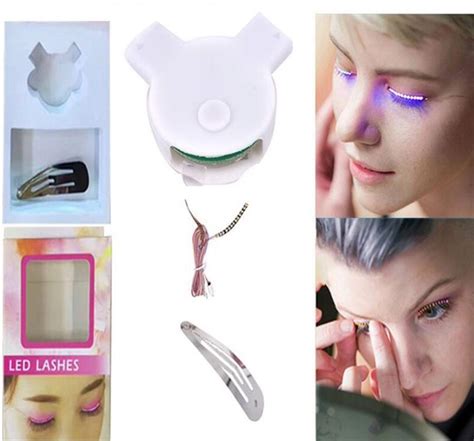 Led Eyelash Lamp Nightclub Luminous Eyes Double Skin Stickers False Eyelashes Lamp Halloween