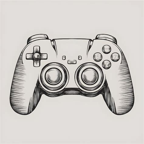 Premium Vector | Joystick vector pencil ink sketch drawing black and ...