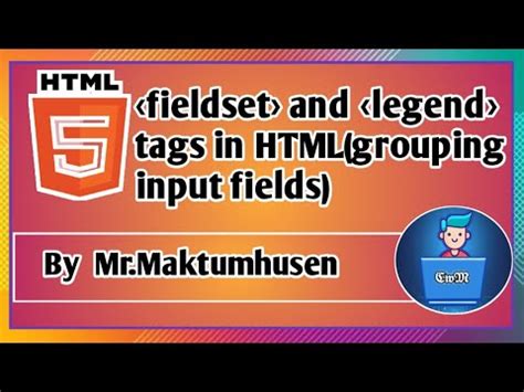 Fieldset And Legend Tags In HTML YouTube