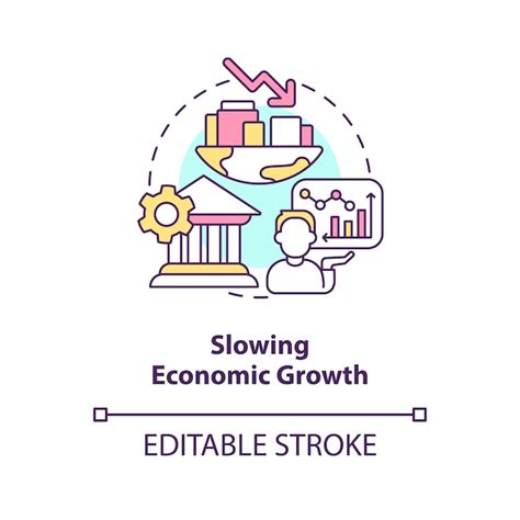 Premium Vector Slowing Economic Growth Concept Icon