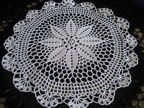 Crochet White Round Doily New Ready To Mail Etsy