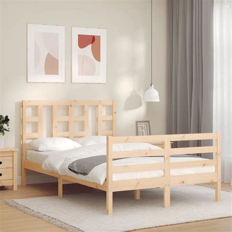 Marlow Home Co Bed Frame With Headboard Brown H X W X