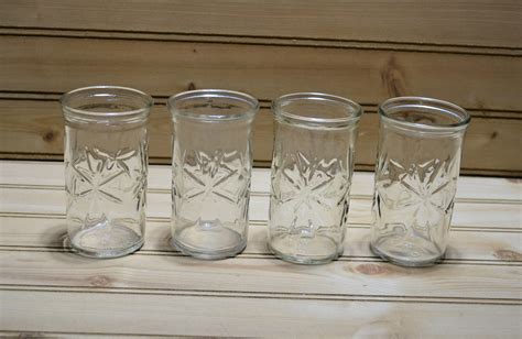 Vintage Jelly Juice Glasses Atomic Starburst Set Of 4 Etsy