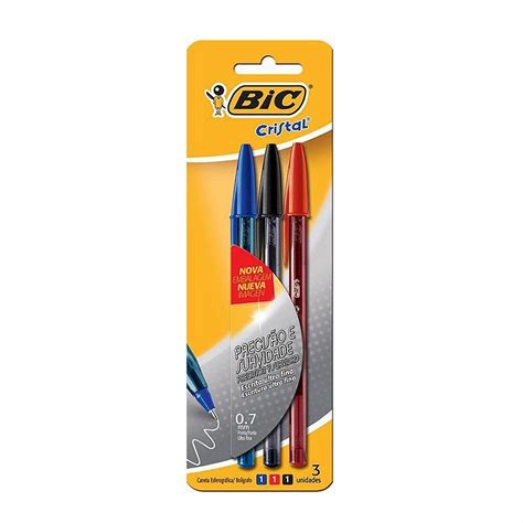 Caneta Bic Cristal Precis O Ultra Fina Mm Cores Sortidas