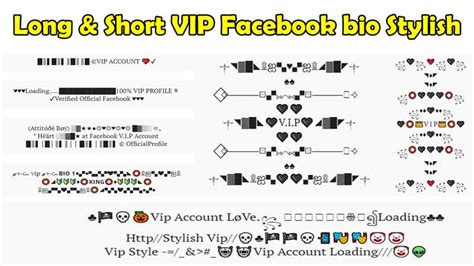 Best Long Short Vip Facebook Bio Stylish Updated