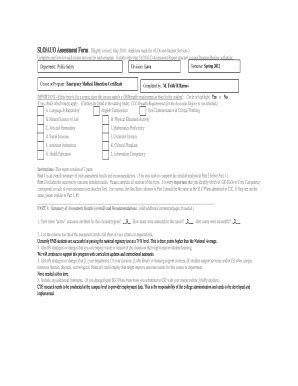 Fillable Online Coast Contracosta SLO AUO Assessment Form Coast