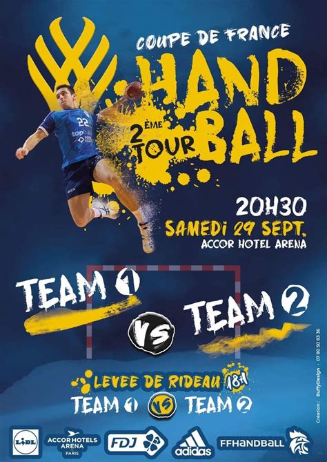 Affiche Coupe De France De Handball Affiche Sportive Handball Coupe