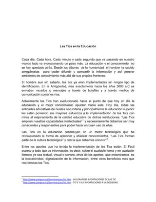 Las Tics En La Educacion Pdf