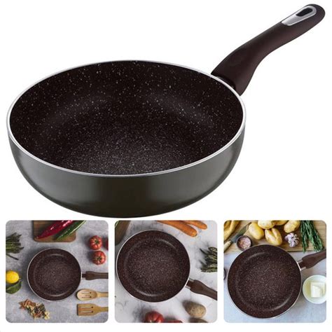 Cheqo Koekenpan Cm Hoge Rand Geperst Aluminium Non Stick