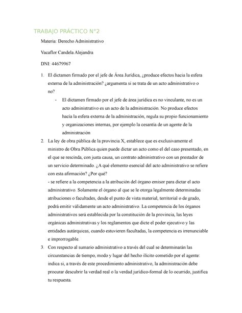 Tp 2 derecho adm trabajo practico individual n3 TRABAJO PRÁCTICO N