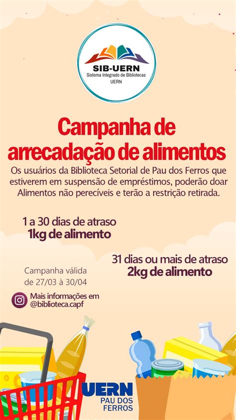 Biblioteca Da Uern Pau Dos Ferros Promove Campanha De Arrecada O De