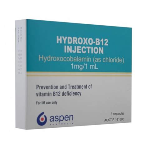 Buy Hydroxo B12 Injection 1mg 1ml 3 Ampoules Online