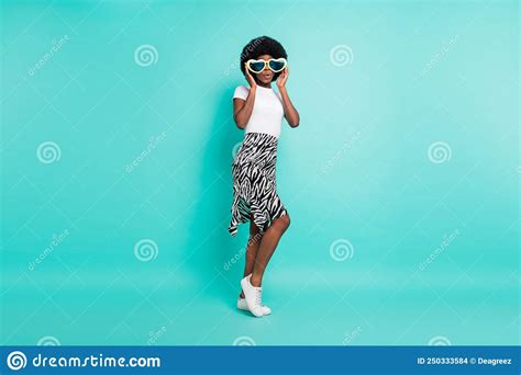 Photo Of Charming Excited Dark Skin Lady Wear Casual Clothes Heart