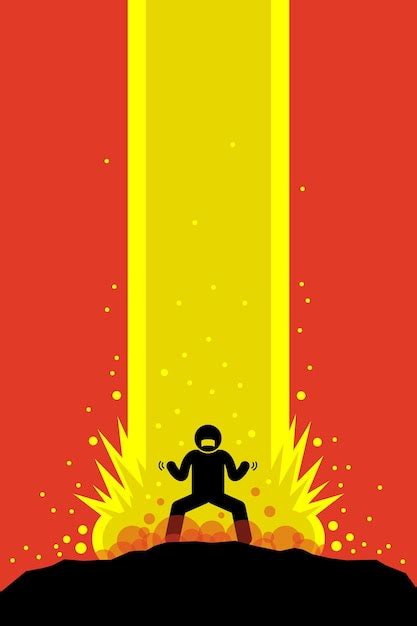 Premium Vector Super Power Man Charging In Anime Style