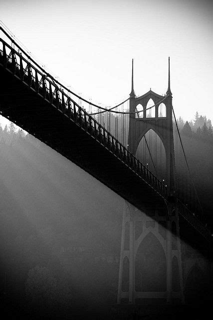 St Johns Bridge Portland Bridges Oregon Travel Photo